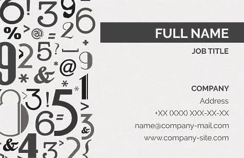 Cashier's business card template