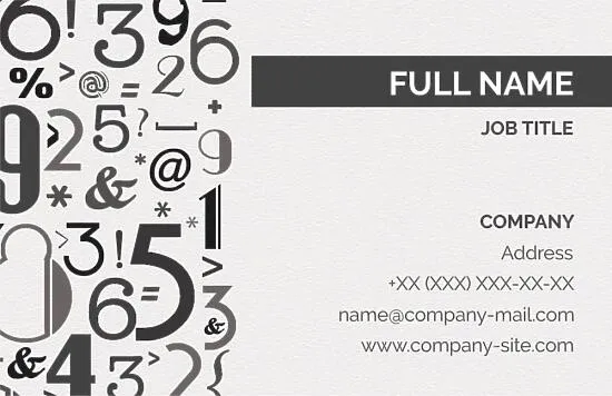 Cashier's business card template