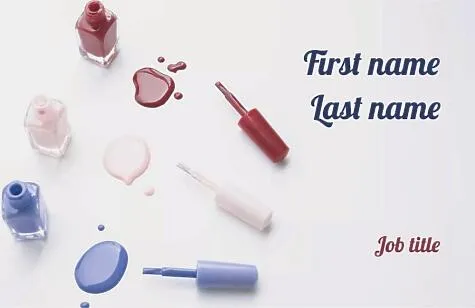 Template of a personal Euro business card of a manicure master