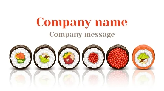 Sushi Master's business card template
