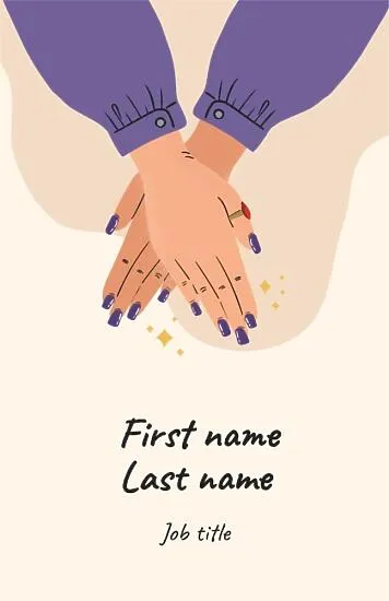 Euro business card template of a manicure master