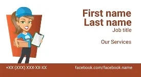 Delivery service business card template