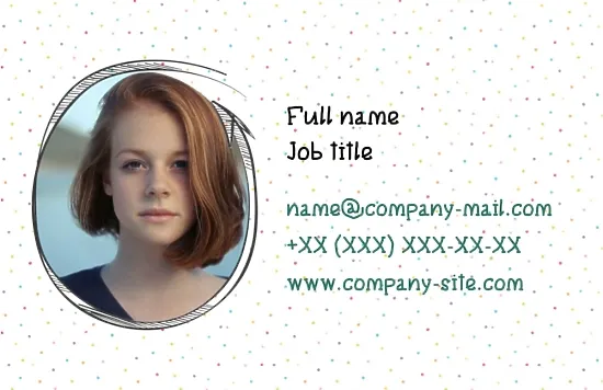 Personal business card template with photos