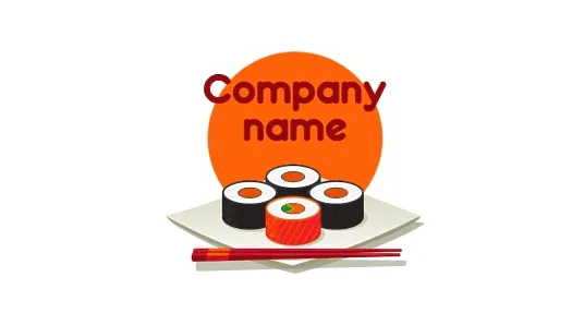 Sushi restaurant business card template