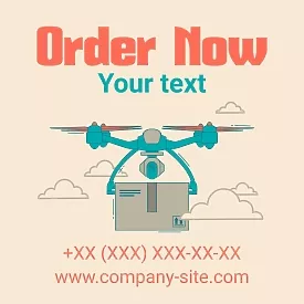 Delivery Service advertising banner template