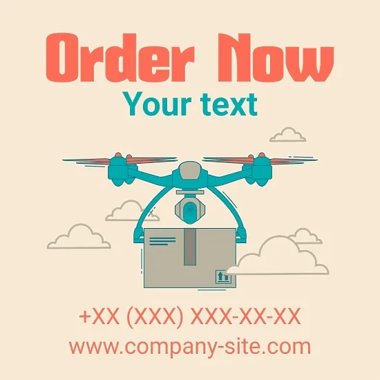 Delivery Service advertising banner template
