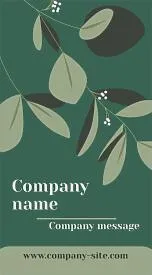 A business card template with a natural design