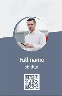 Personal business card template with photos