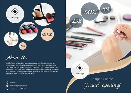 Cosmetics store booklet template