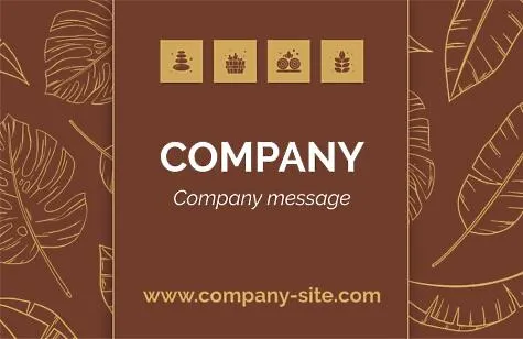 Business card template for baths, saunas