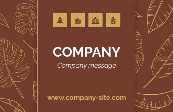 Business card template for baths, saunas
