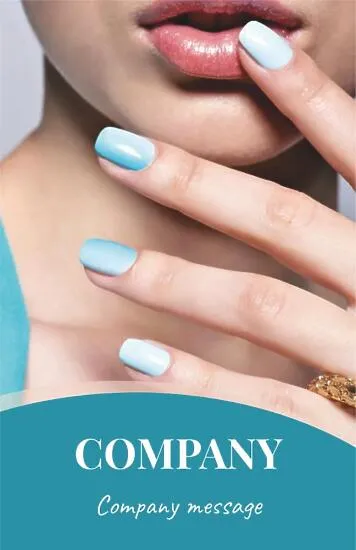 Euro business card template of a manicure master