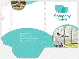 Template of a paper folder of an agricultural company