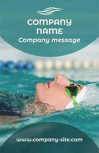 Aquafitness trainer's business card template
