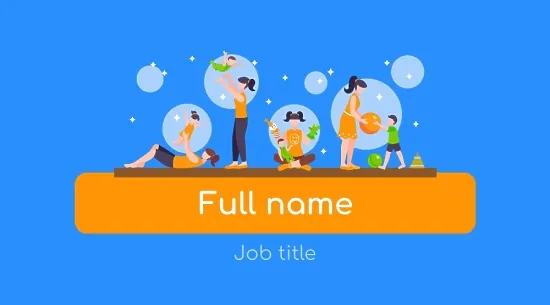 Nanny's business card template