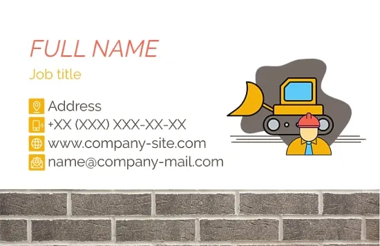 Builder's business card template