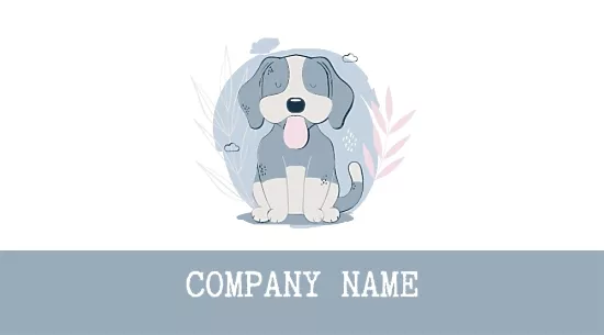 Veterinary clinic business card template