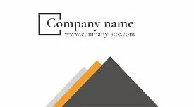 Abstract business card template with triangles