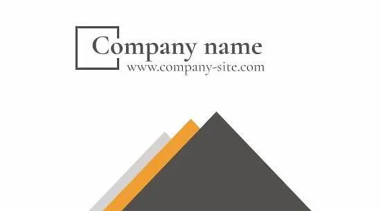 Abstract business card template with triangles