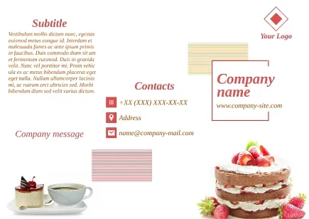Confectionery booklet template