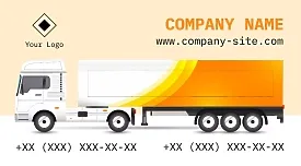 Transport company business card template