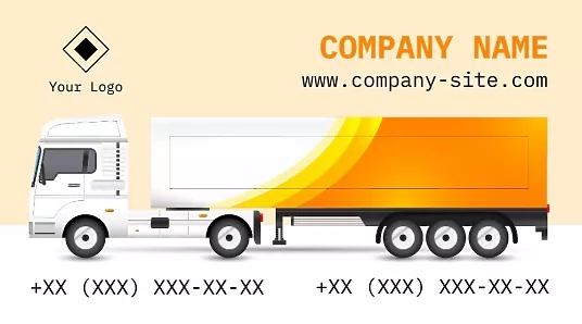 Transport company business card template