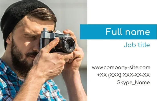 Photographer's business card template