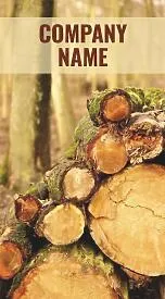 Logging company business card template