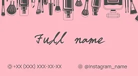 Make-up artist's business card template