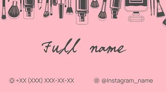 Make-up artist's business card template