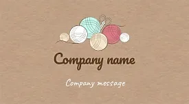 Knitting shop business card template