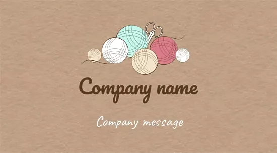 Knitting shop business card template