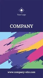 Vertical corporate business card template