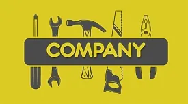 Construction company business card template
