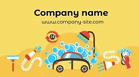 Car wash business card template