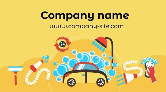 Car wash business card template