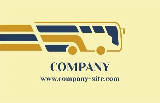 The template of the business card of the transportation company