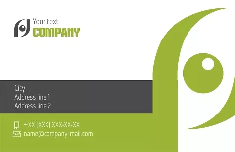 Oculist's business card template