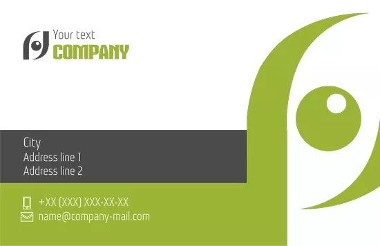 Oculist's business card template