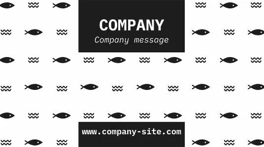 Fishing shop business card template