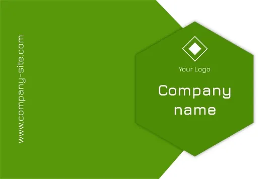 Abstract Euro business card template with hexagon