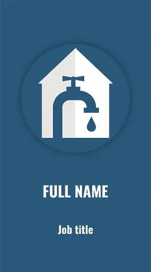 Plumbing business card template