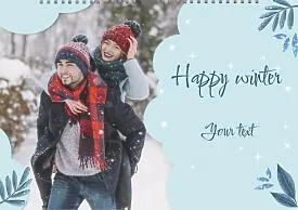Happy winter calendar template 