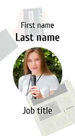 Journalist's business card template