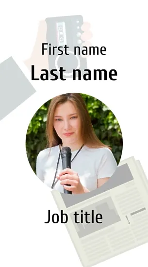 Journalist's business card template
