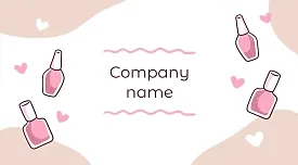 Business card template with nail polish