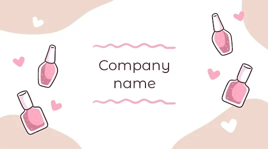 Business card template with nail polish