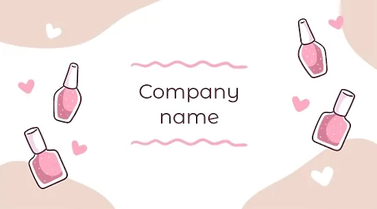 Business card template with nail polish