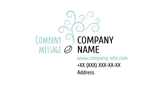 Coffee shop business card template