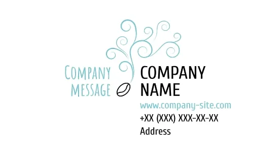 Coffee shop business card template